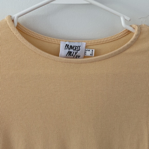 Princess Polly Yellow Ripped Ruched Top - Picture 6 of 10